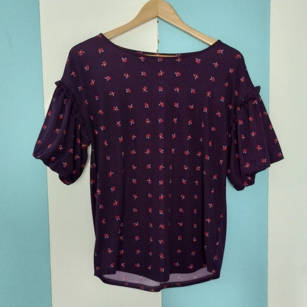 Ann Taylor Purple Floral Top - Picture 5 of 10